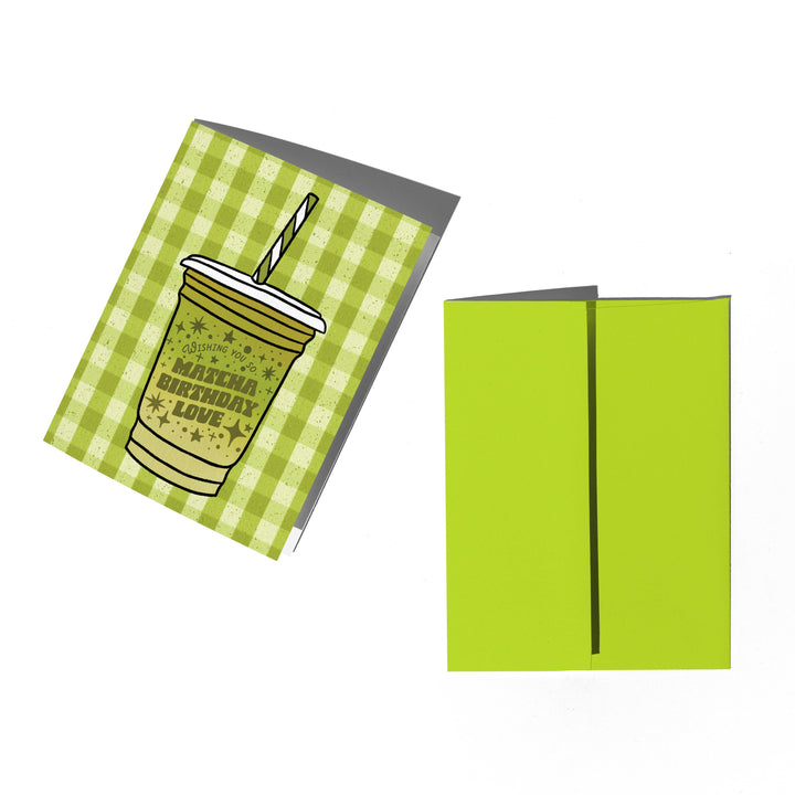 Iced Matcha Birthday Card