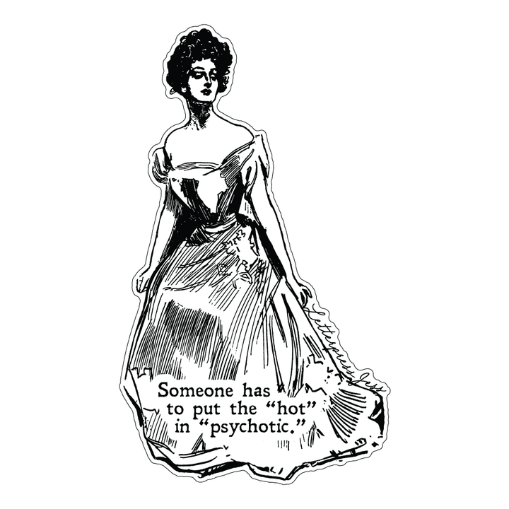 Gibson Girl Psychotic Sticker