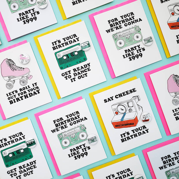 Going To Party Like It's 1999 - lapel Pin greeting card