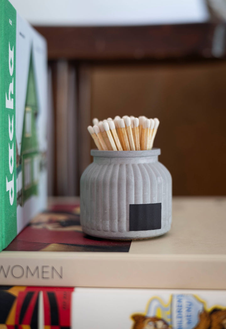 Apothecary Match Holder- Long Matches: Yellow