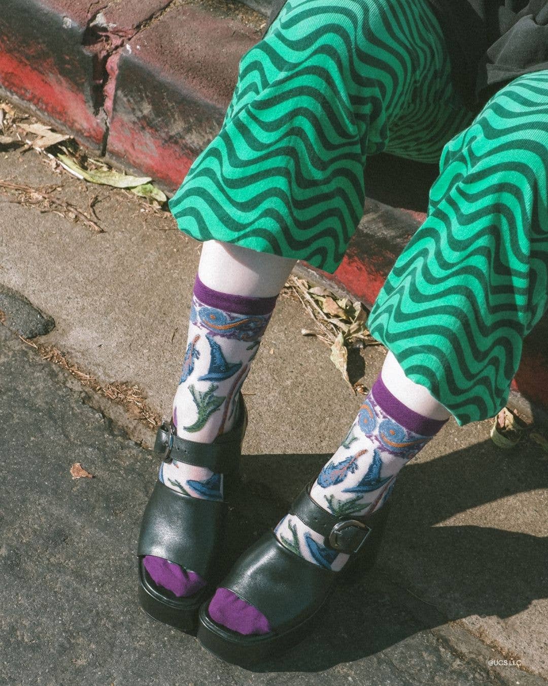 Wicked Elphaba's Power Shimmer Sheer Crew Sock