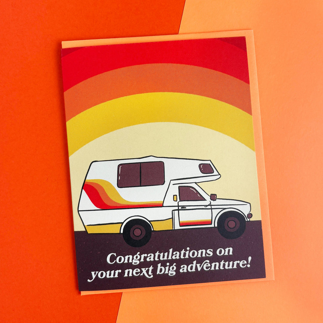 Retro Camper Congratulations Card