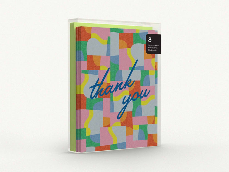 Abstract Static Thank You Card