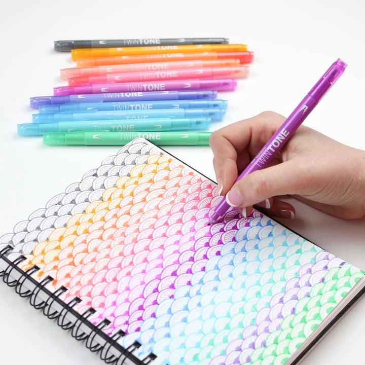 TwinTone Marker Set: Pastel - 12-Pack