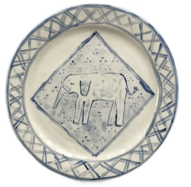 Blue Elephant Plate