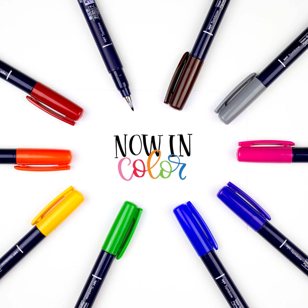 Fudenosuke Colors Calligraphy Brush Pens 10-Pack