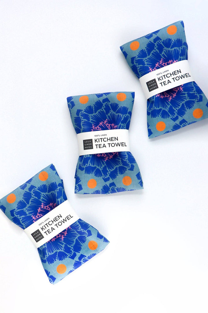 Expansion Tea Towel, blue