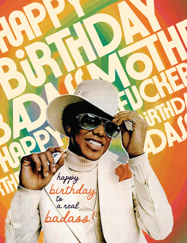 BADASS BIRTHDAY GUY birthday card