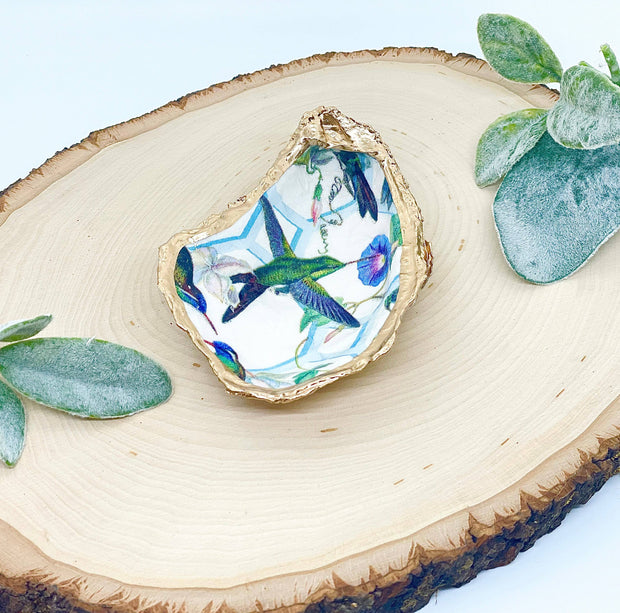 Hummingbird Oyster Trinket Dish