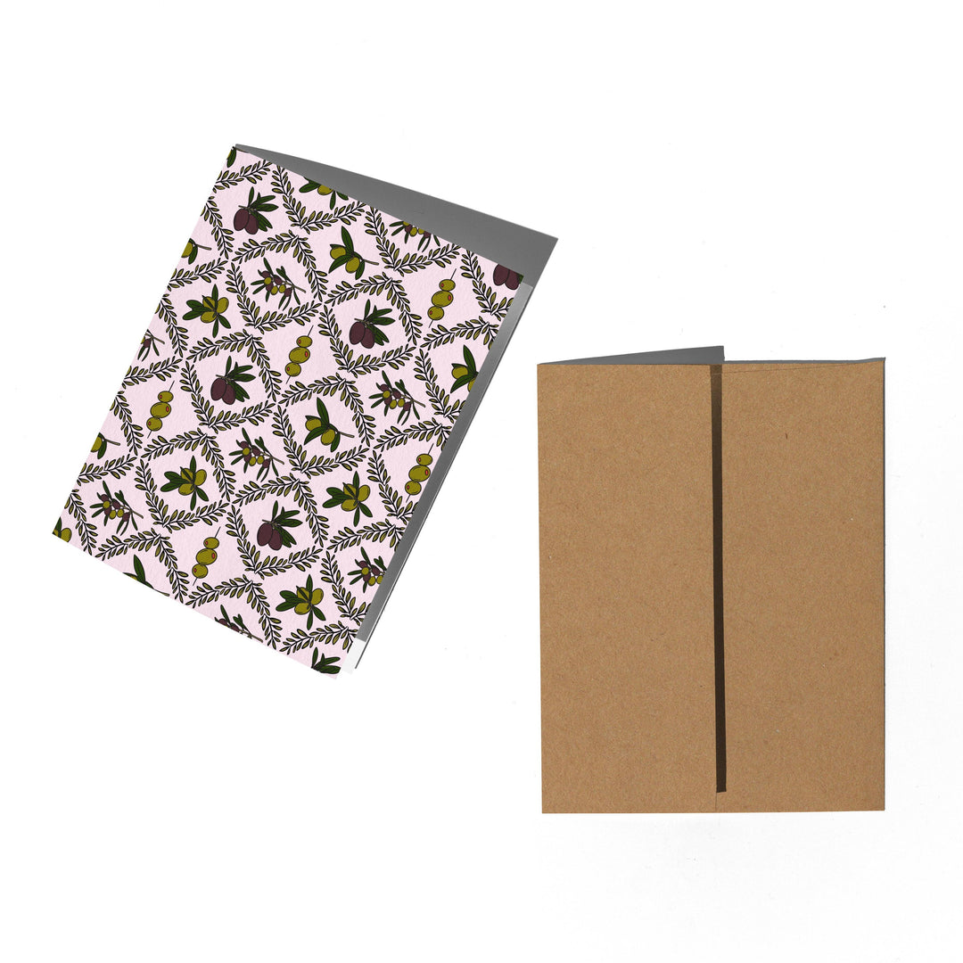 Olives Patterned Greeting Card