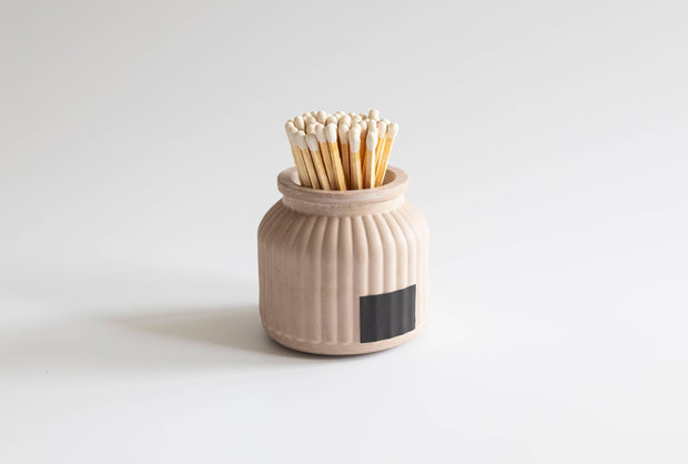 Apothecary Match Holder- Long Matches: Pink