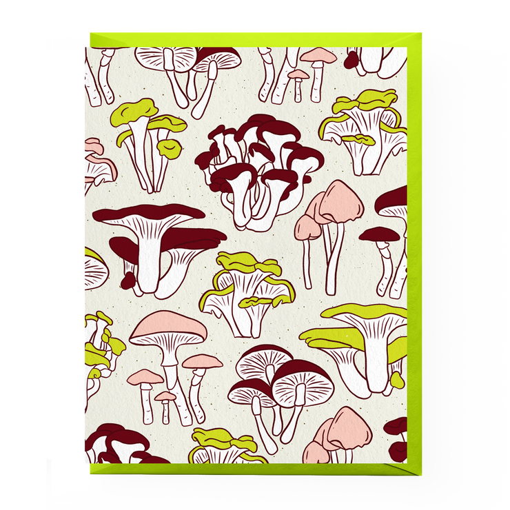 Mixed Mushrooms Card: Single Card