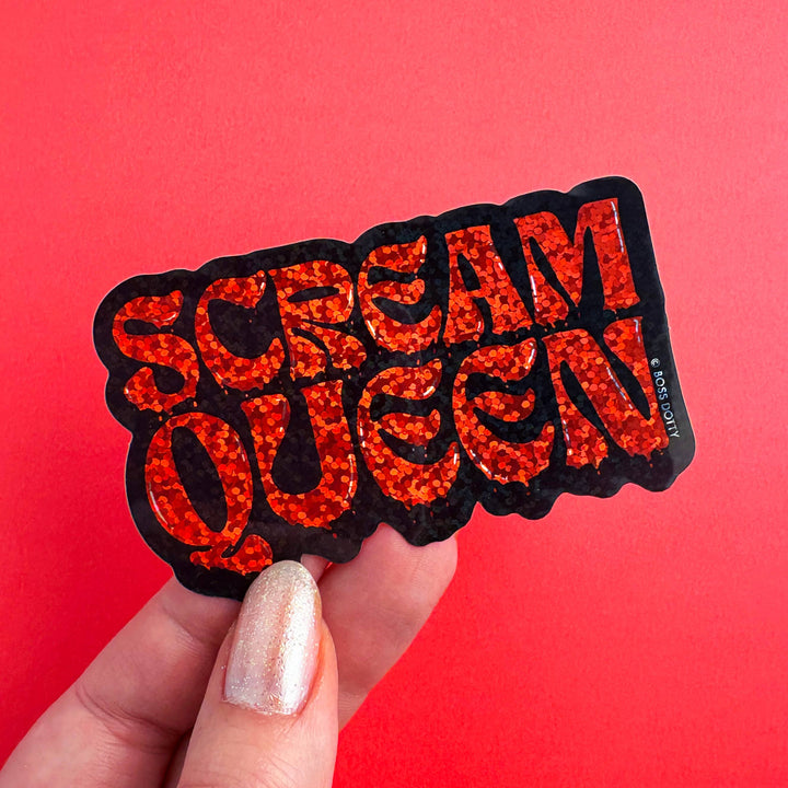 Scream Queen Glitter Sticker