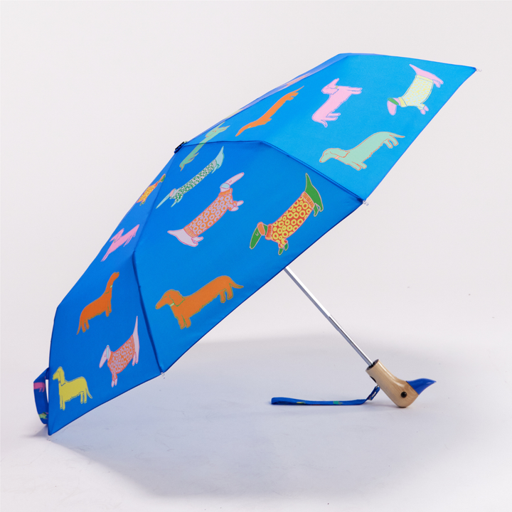 Dogs in Blue Dachshund Duckhead Umbrella