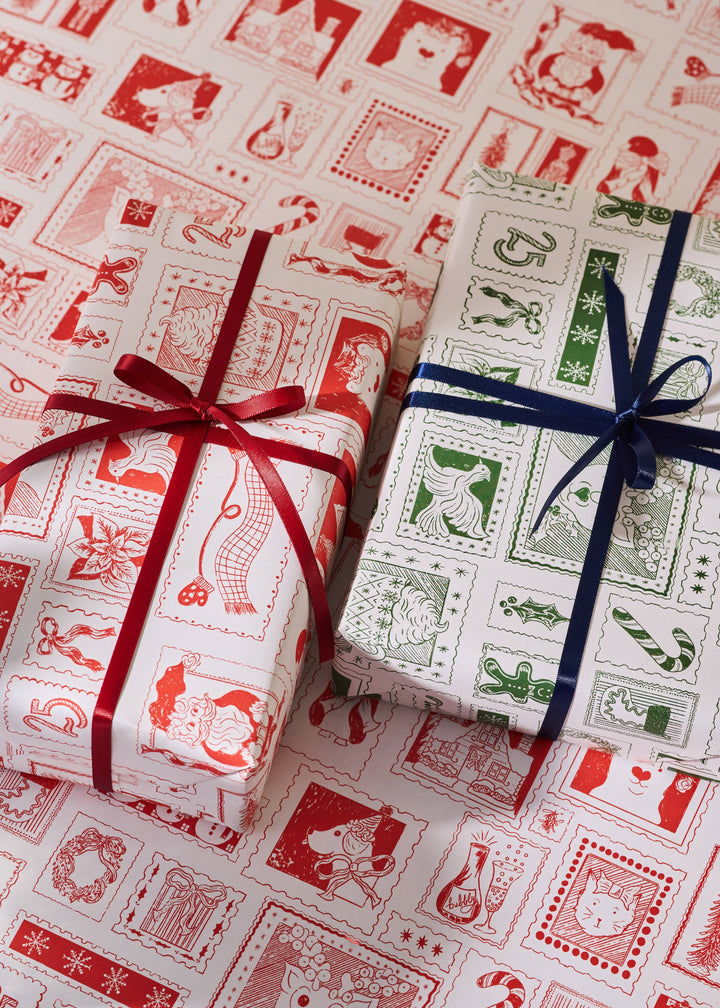 North Pole Post Double Sided Gift Wrap | Set of 3 Sheets