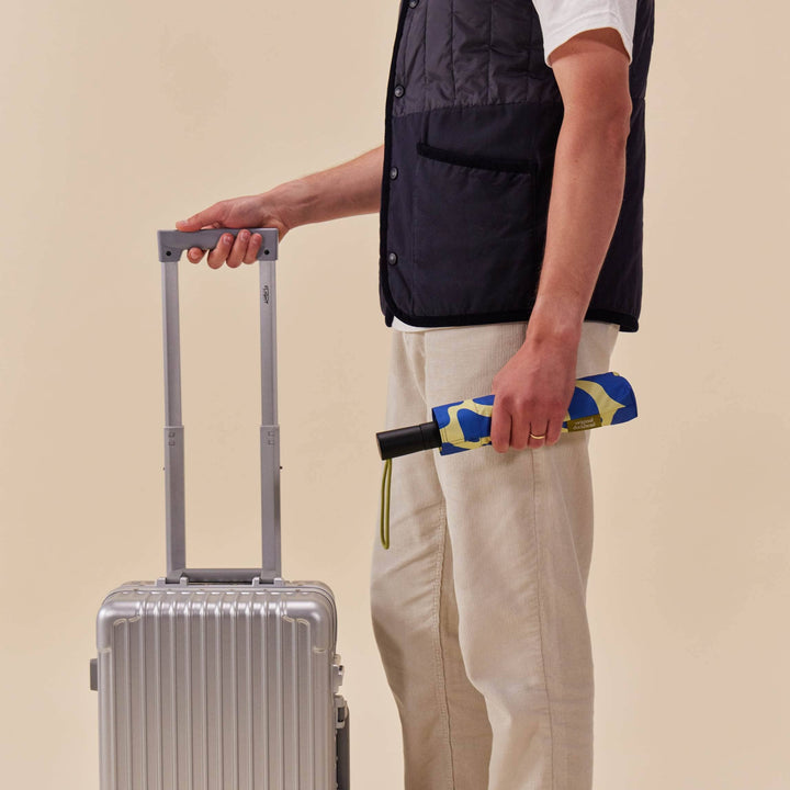 The Daily - Blue Ripples Automatic Umbrella: Blue