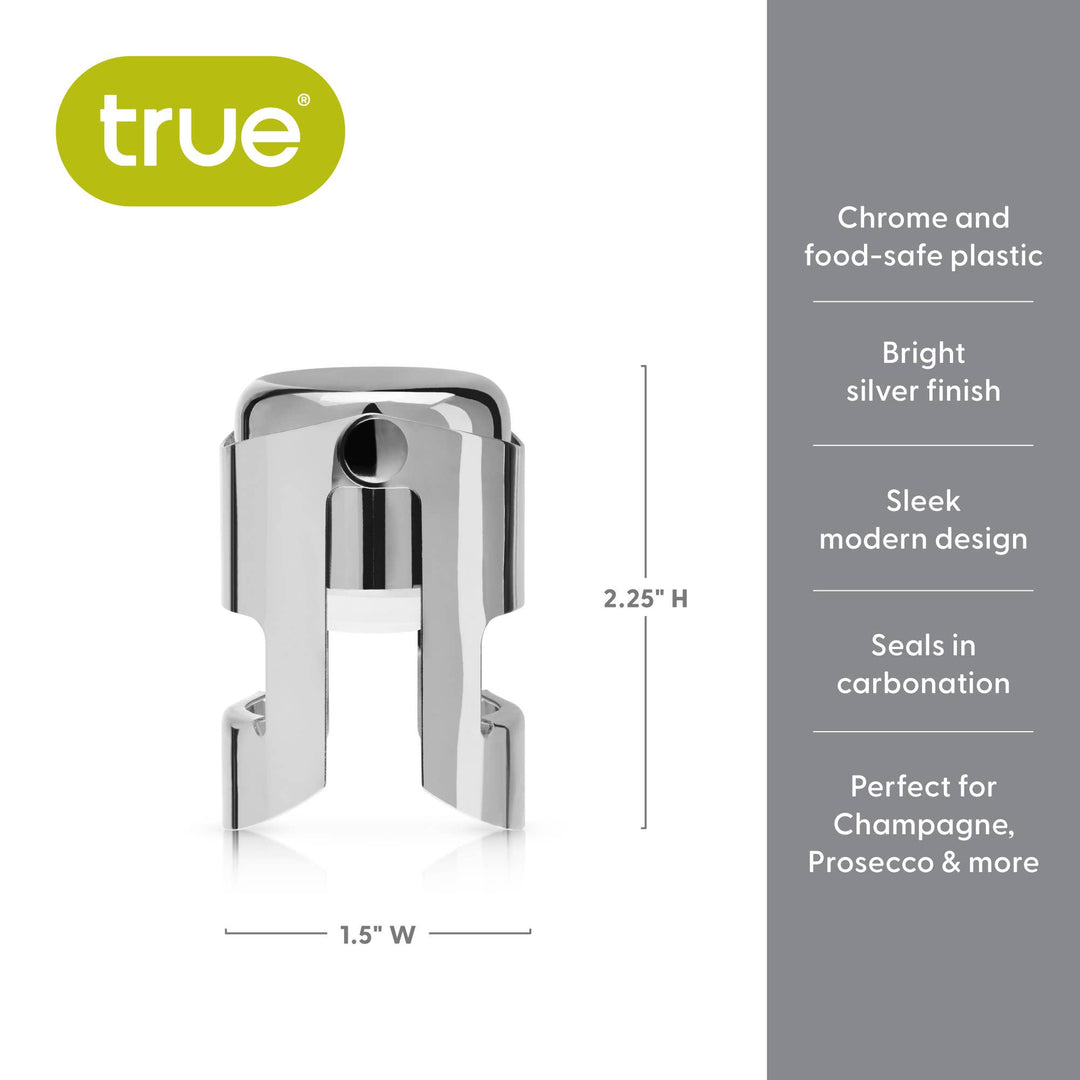 Fizz Chrome Champagne Stopper Silver or Gold