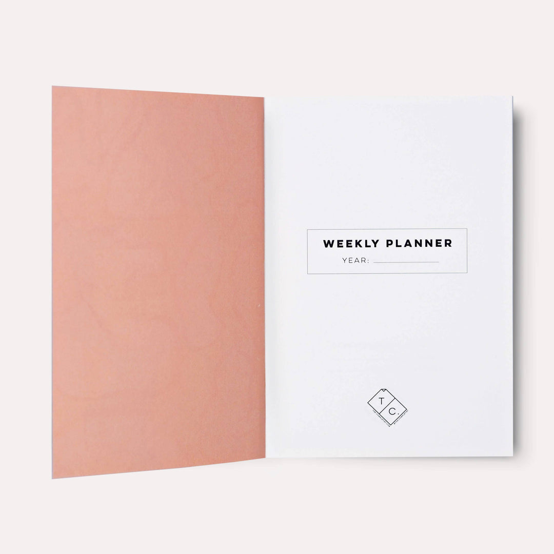 Overlay Flowers No. 1 Lay Flat Undated Weekly Planner Book