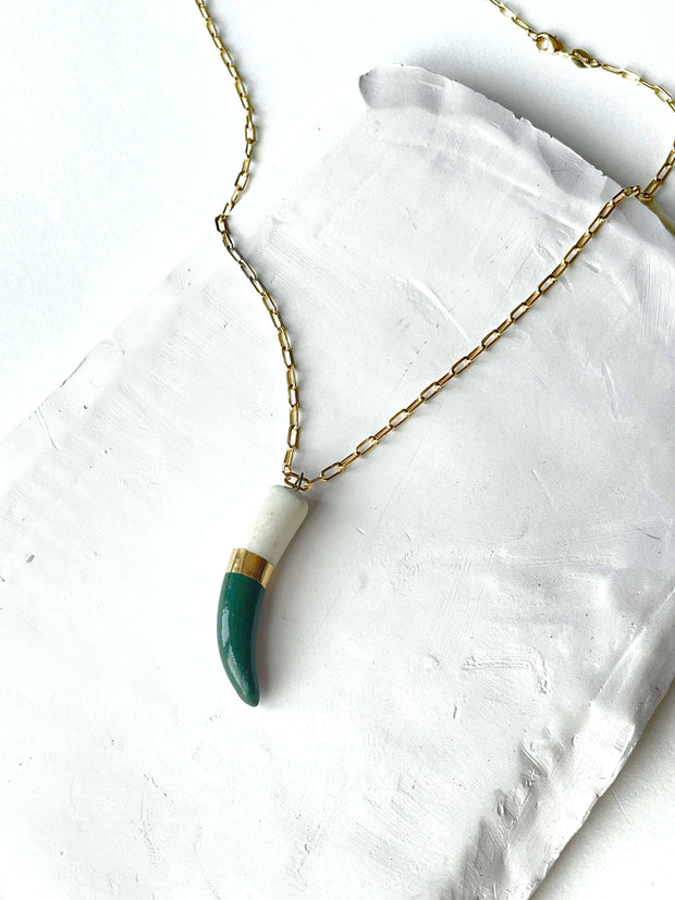 Shark tooth necklace: Navy