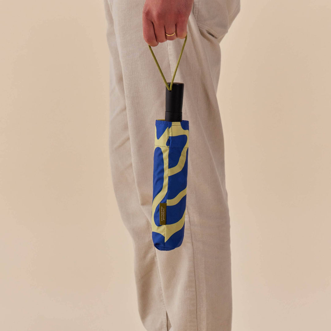 The Daily - Blue Ripples Automatic Umbrella: Blue