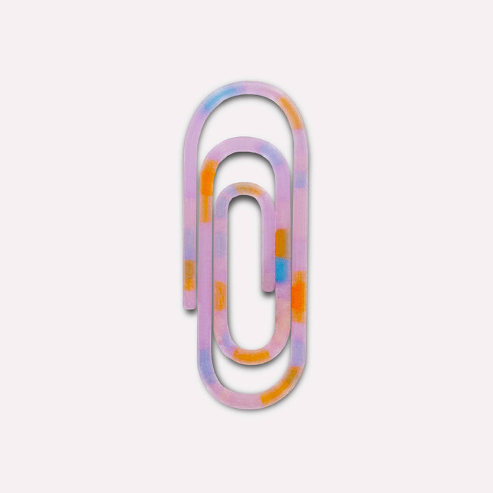 Paperclip Translucent 3D Printed Bookmark: Multicolour