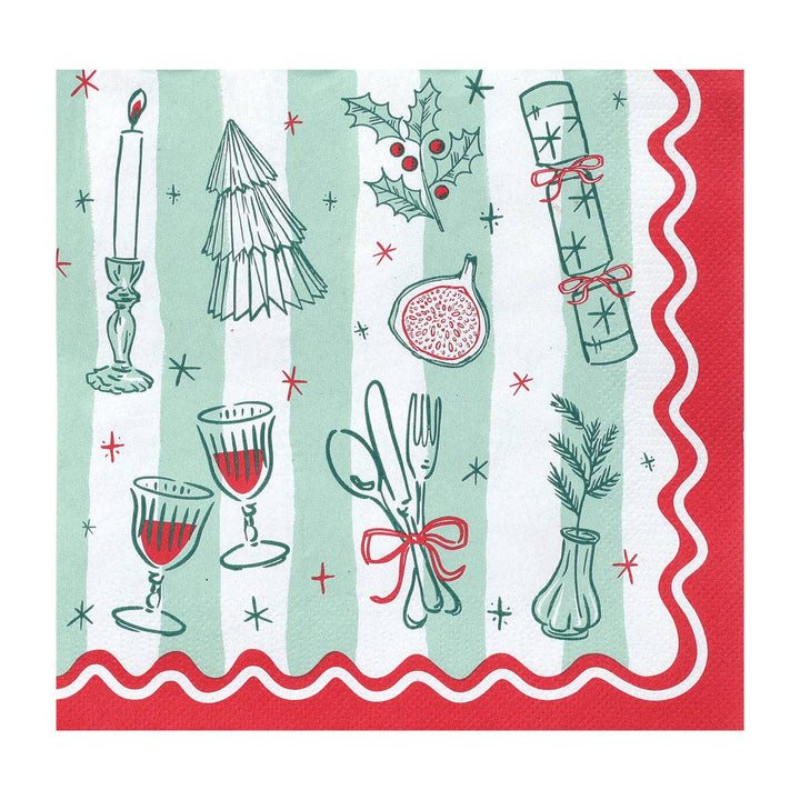 Bon Noel Christmas Paper Napkins 20 pack