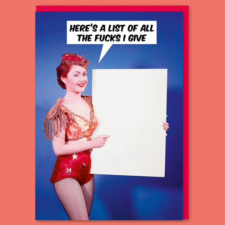 All the f***s I give Greeting Card