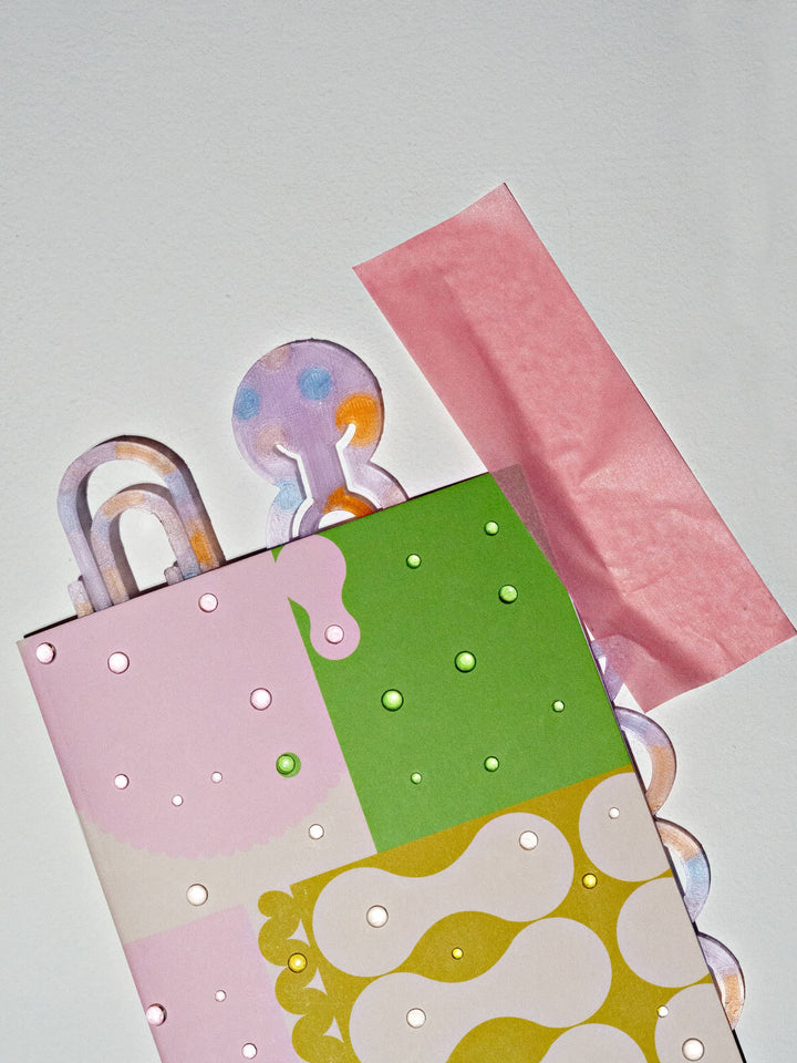 Paperclip Translucent 3D Printed Bookmark: Multicolour