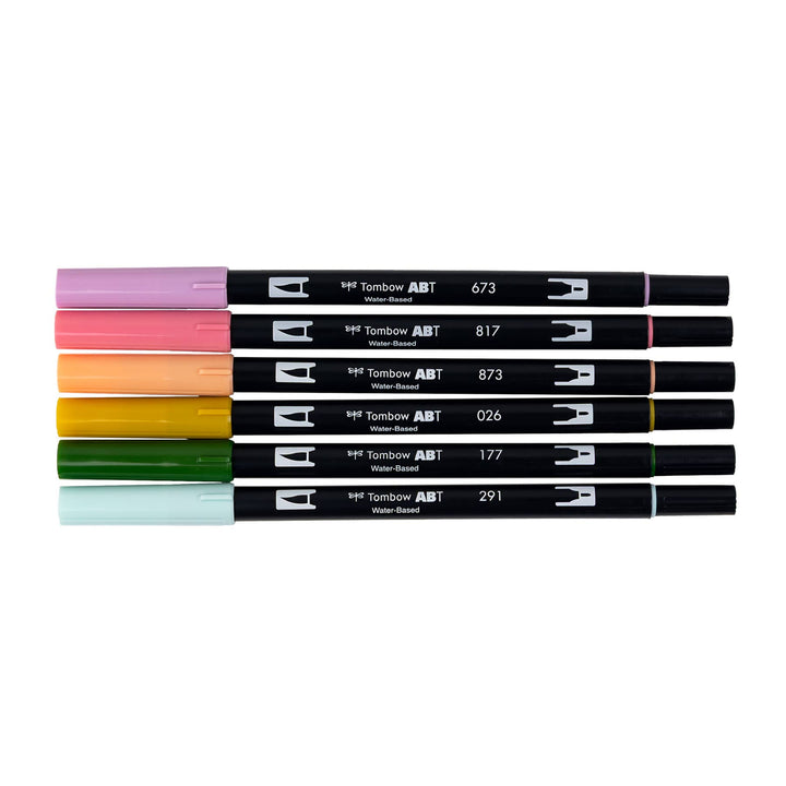 Dual Brush Pen Art Markers: Teatime 6-Pack