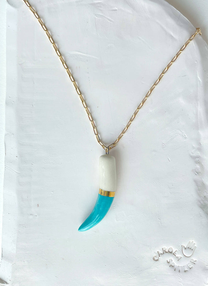Shark tooth necklace: Navy