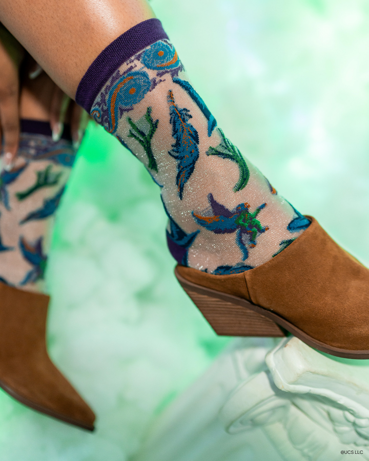 Wicked Elphaba's Power Shimmer Sheer Crew Sock