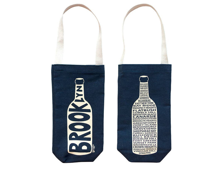 Brooklyn Single Wine Totes: Denim