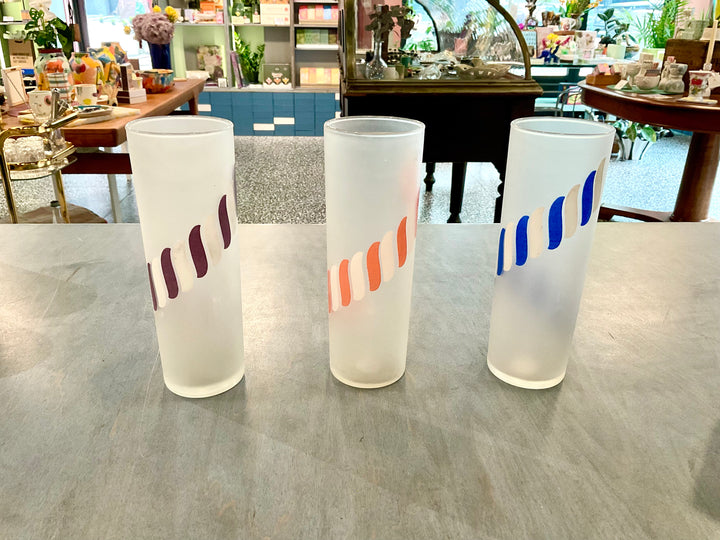 Candy Stripe Highball Glasses
