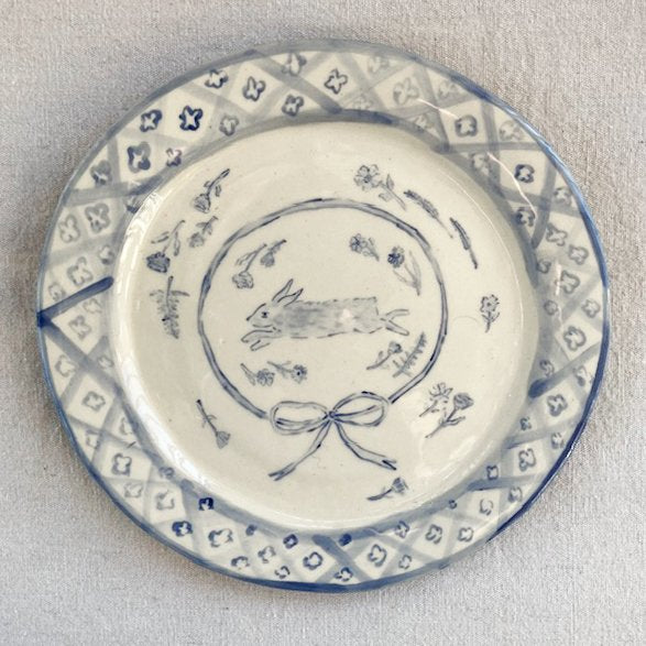 Blue Rabbit Plate