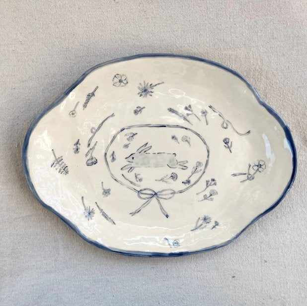 Blue Rabbit Platter