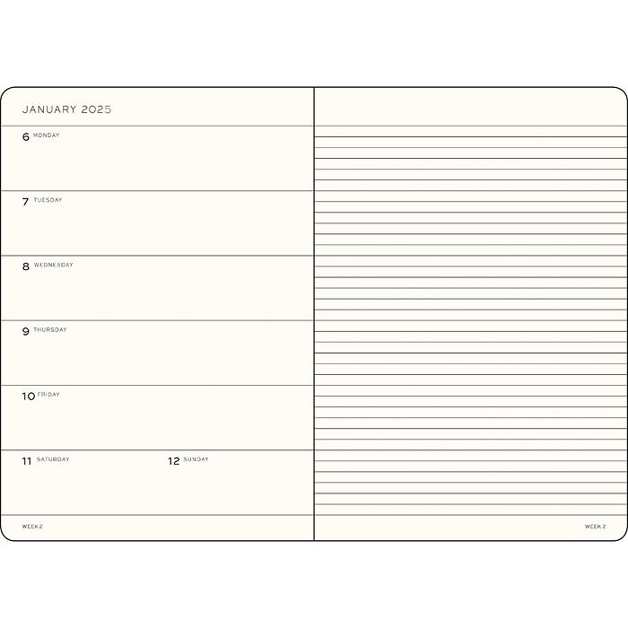 LEUCHTTURM1917 2025 A5 Weekly Planner & Notebook