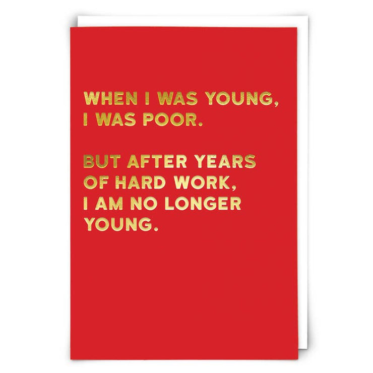 Not Young Greetings Card