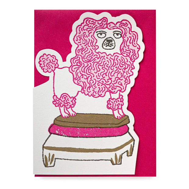 Poodle Cut Out Card