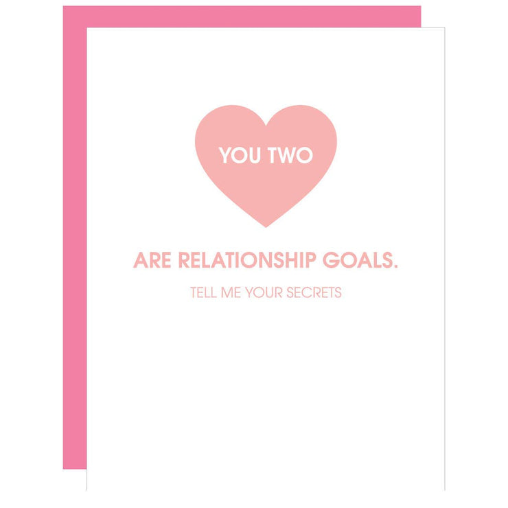 Relationship Goals -  Letterpress Anniversary Card