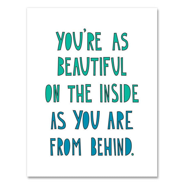 212 - Beautiful From Behind - A2 card