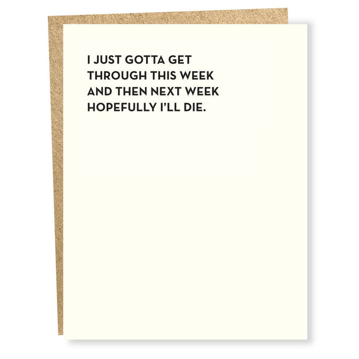Hopefully I Die Card
