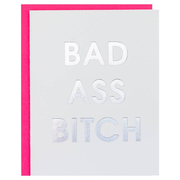 Badass Bitch - Foil Printed Congratulations Card
