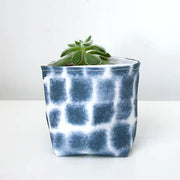 Spotted Grid Mini Fabric Planter