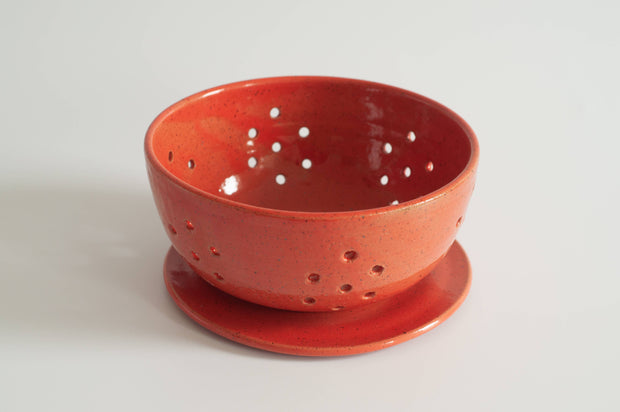 Large Coral Berry Bowl & Dish