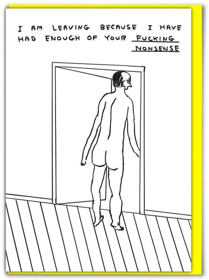 David Shrigley Card I Am Leaving