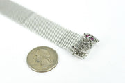 Vintage Buckle Bracelet with Owl Slide