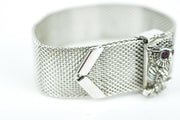Vintage Buckle Bracelet with Owl Slide