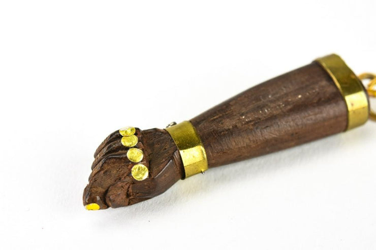 Vintage Wooden Figa Pendant