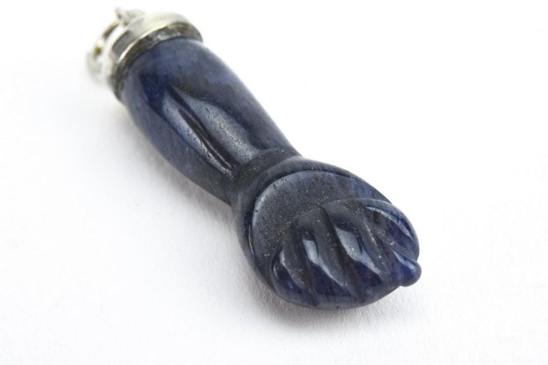 White Gold & Carved Amethyst Figa Estate 14k