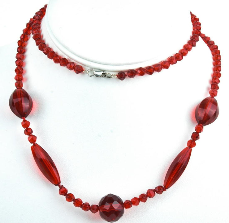 Antique Art Deco Flapper Era Beaded Necklace